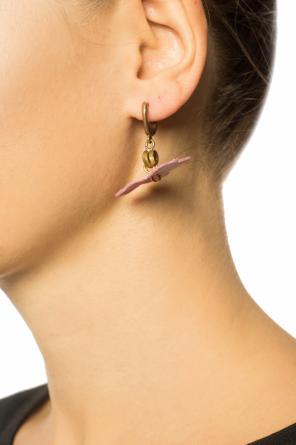 Brass earrings with floral motif, zdjęcie 2 Brass earrings with floral motif od Marni